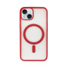 Vivid Magsafe Silicone Case Apple iPhone 15 Transparent/Red