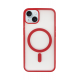 Vivid Magsafe Silicone Case Apple iPhone 15 Transparent/Red