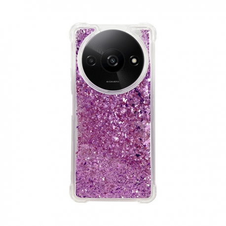 Vivid Liquid Glitter Case Redmi A3 Purple