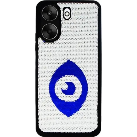 Vivid Sequin Case Redmi 13C Silver/Blue