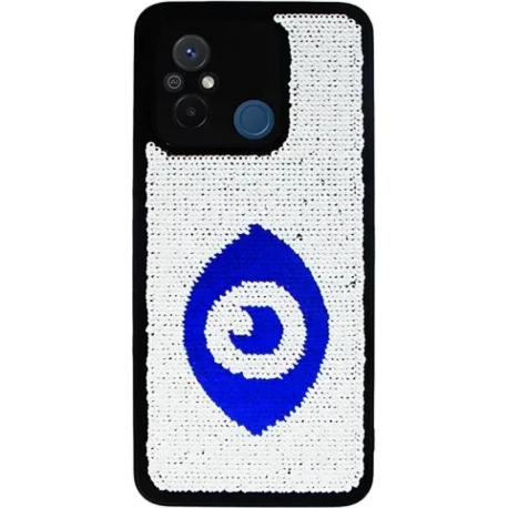 Vivid Sequin Case Xiaomi Redmi 12C Silver/Blue