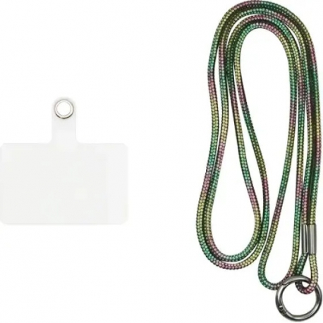 Vivid Lanyard Rhinestone Neck Strap Multicolour