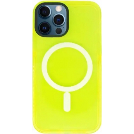 Vivid Magsafe Silicone Case Apple iPhone 12/12 Pro Yellow