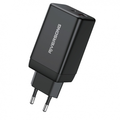 Riversong Travel Adapter PowerKub G65 Pro Dual USB Black