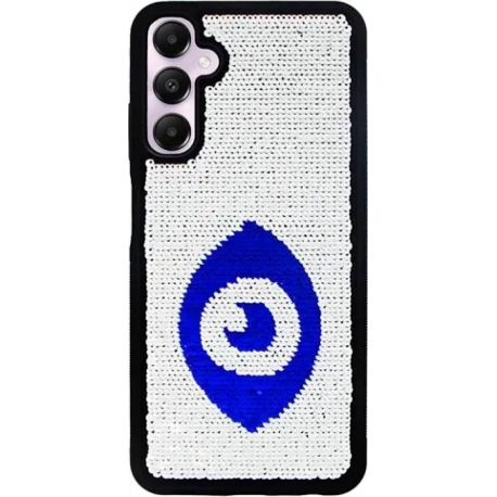 Vivid Sequin Case Samsung Galaxy A05s Silver/Blue