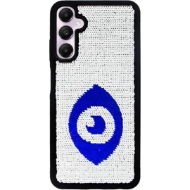 Vivid Sequin Case Samsung Galaxy A05s Silver/Blue
