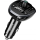 USAMS FM transmitter με οθόνη US-CC115, 2x USB, SD card, 3.4A, Black