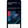 USAMS FM transmitter με οθόνη US-CC115, 2x USB, SD card, 3.4A, Black