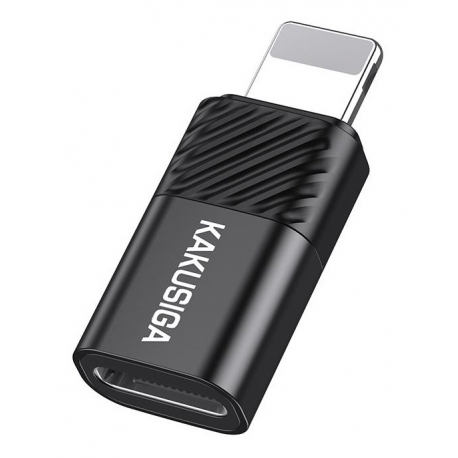 KAKUSIGA αντάπτορας Lightning σε USB-C KSC-1408, 480Mbps, 2A, μαύρος