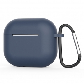Techsuit Silicone Case for AirPods 4, Smooth Ultrathin Material - Navy Blue