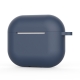 Techsuit Silicone Case for AirPods 4, Smooth Ultrathin Material - Navy Blue