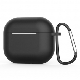 Techsuit Silicone Case  for AirPods 4, Smooth Ultrathin Material - Black