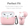 Techsuit Silicone Case for AirPods Pro 1 / 2, Smooth Ultrathin Material - Pink