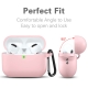 Techsuit Silicone Case for AirPods Pro 1 / 2, Smooth Ultrathin Material - Pink