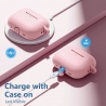 Techsuit Silicone Case for AirPods Pro 1 / 2, Smooth Ultrathin Material - Pink