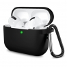 Techsuit Silicone Case for AirPods Pro 1 / 2, Smooth Ultrathin Material - Black