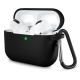 Techsuit Silicone Case for AirPods Pro 1 / 2, Smooth Ultrathin Material - Black