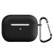 Techsuit Silicone Case for AirPods Pro 1 / 2, Smooth Ultrathin Material - Black