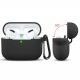 Techsuit Silicone Case for AirPods Pro 1 / 2, Smooth Ultrathin Material - Black