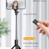 Techsuit Selfie Stick (S03) Stable and Compact Tripod Mount with Bluetooth Remote Control, 68cm - Black