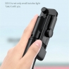 Techsuit Mini Selfie Stick (S03-S) Stable & Compact Tripod Mount, Bluetooth Remote Control, LED Light, 67cm - Black