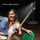 Techsuit Mini Selfie Stick (S05-S) Compact Tripod Mount with Bluetooth Remote Control, LED Light, Foldable, 105cm - Black