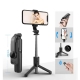 Techsuit Mini Selfie Stick (L11) Stable Tripod with Bluetooth Self Timer, 360 Rotation, 73cm - Black