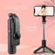 Techsuit Mini Selfie Stick (L11) Stable Tripod with Bluetooth Self Timer, 360 Rotation, 73cm - Black