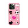 Vivid Silicone Pins Case Apple iPhone 13 Pro Pink