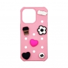 Vivid Silicone Pins Case Apple iPhone 13 Pro Pink