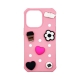 Vivid Silicone Pins Case Apple iPhone 13 Pro Pink