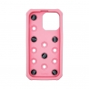 Vivid Silicone Pins Case Apple iPhone 13 Pro Pink
