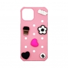 Vivid Silicone Pins Case Apple iPhone 13 Pink