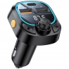 Yesido FM Modulator and Car Charger (Y70) Dual-Port USB-C + USB-A, Bluetooth 5.3, 15W - Black