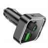 Borofone FM Modulator and Car Charger Highway (BC53) Bluetooth V5.0, 2x USB, Type-C, 38W, RGB Ambient Lights - Black