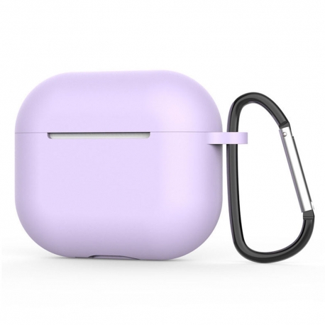 Techsuit Silicone Case for AirPods 4, Smooth Ultrathin Material - Purple