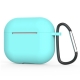 Techsuit Silicone Case for AirPods 4, Smooth Ultrathin Material - Turquoise
