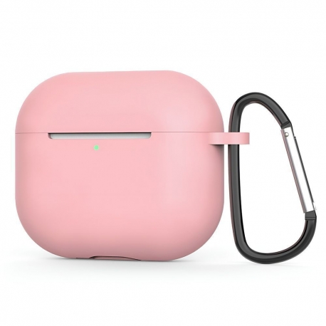 Techsuit Silicone Case for AirPods 4, Smooth Ultrathin Material - Dark Pink