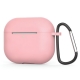 Techsuit Silicone Case for AirPods 4, Smooth Ultrathin Material - Dark Pink