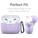 Techsuit Silicone Case for AirPods Pro 1 / 2, Smooth Ultrathin Material - Purple