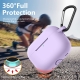 Techsuit Silicone Case for AirPods Pro 1 / 2, Smooth Ultrathin Material - Purple
