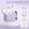 Techsuit Silicone Case for AirPods Pro 1 / 2, Smooth Ultrathin Material - Purple