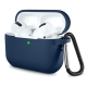 Techsuit Silicone Case for AirPods Pro 1 / 2, Smooth Ultrathin Material - Navy Blue