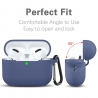 Techsuit Silicone Case for AirPods Pro 1 / 2, Smooth Ultrathin Material - Navy Blue