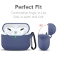 Techsuit Silicone Case for AirPods Pro 1 / 2, Smooth Ultrathin Material - Navy Blue