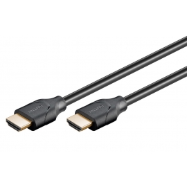 GOOBAY καλώδιο HDMI 2.1 61639, Ethernet ARC 8K/60Hz 48 Gbps, 1.5m, Μαύρο