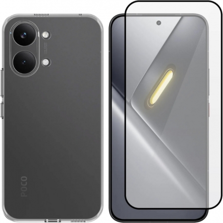 Vivid Set TPU Case + Full Face Tempered Glass Xiaomi Poco X8 Pro Max 5G