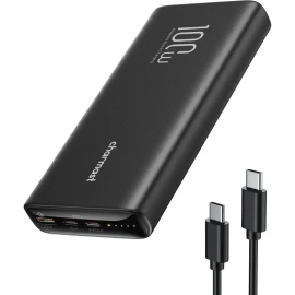 Charmast Powerbank LED 20000mAh 2xUSB 100W - Black