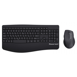 POWERTECH set ποντίκι & πληκτρολόγιο PT-1490, 2.4GHz & Bluetooth, μαύρο