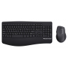 POWERTECH set ποντίκι & πληκτρολόγιο PT-1490, 2.4GHz & Bluetooth, μαύρο